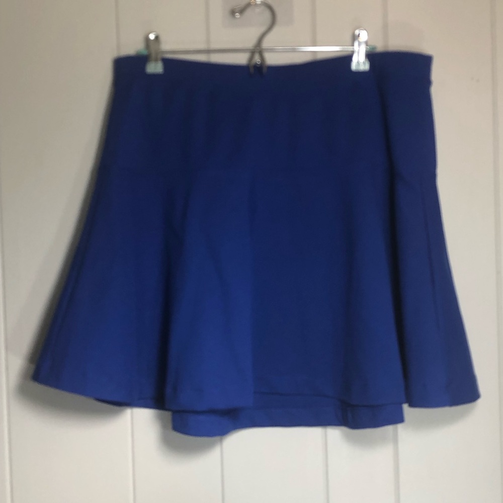 Blue Ponte Aline Skirt